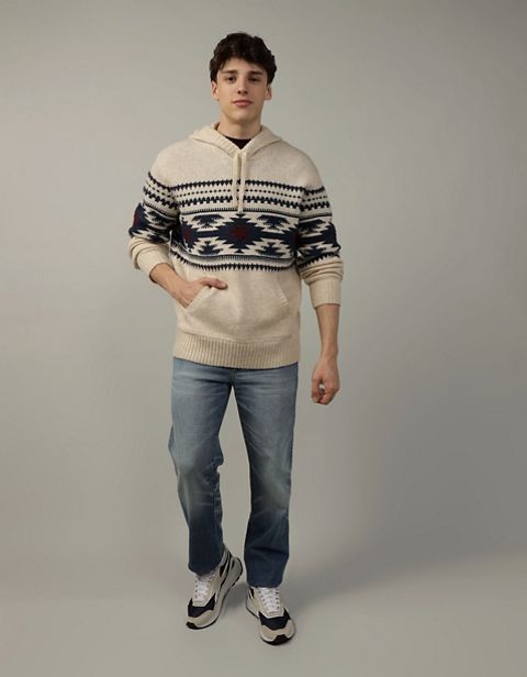 Мужские худи American Eagle AE Holiday Printed Sweater