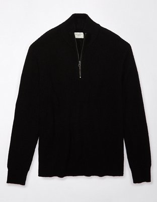 AE Mock Neck Quarter-Zip Sweater