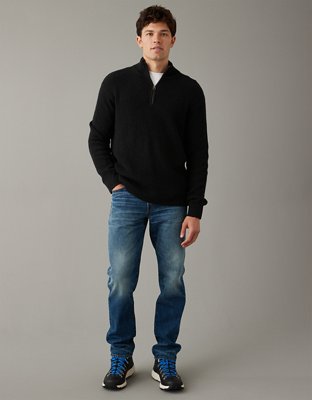 AE Mock Neck Quarter-Zip Sweater