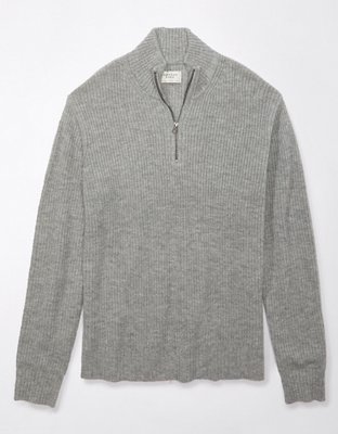 AE Mock Neck Quarter-Zip Sweater