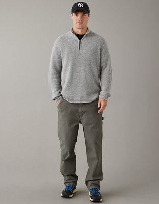 AE Mock Neck Quarter-Zip Sweater