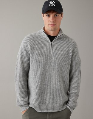 AE Mock Neck Quarter-Zip Sweater