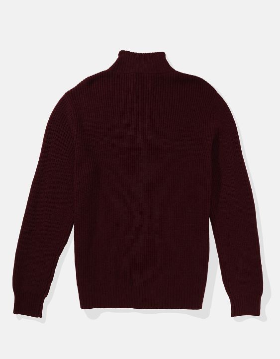 AE Mock Neck Quarter-Zip Sweater