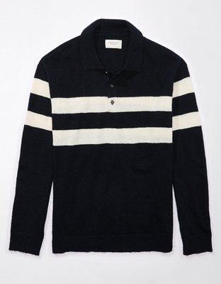 Ae rugby stripe pullover on sale sweater