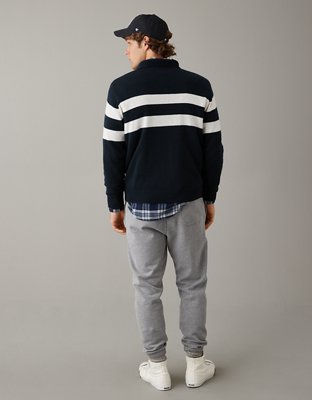 AE Long-Sleeve Sweater Polo Shirt