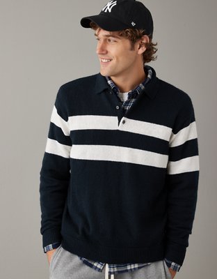 Ae rugby clearance stripe pullover sweater