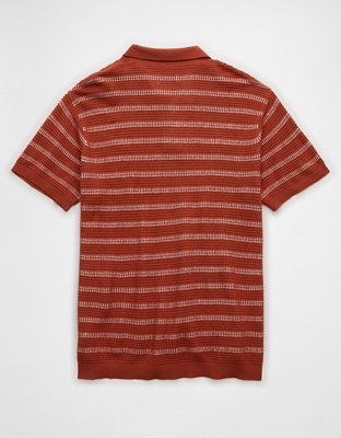 AE Weekend Striped Sweater Polo Shirt
