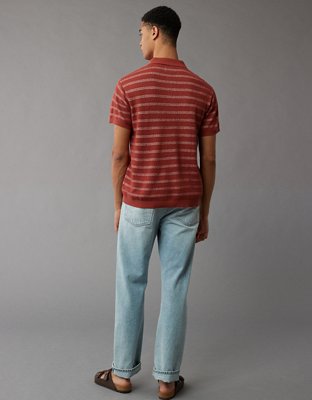 AE Weekend Striped Sweater Polo Shirt
