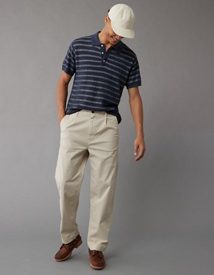 AE Weekend Striped Sweater Polo Shirt