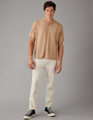 AE Weekend Button-Up Sweater Polo Shirt