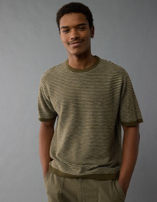 T-shirt en tricot à rayures AE