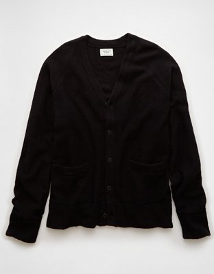 AE Boucle Long-Sleeve Button-Up Cardigan