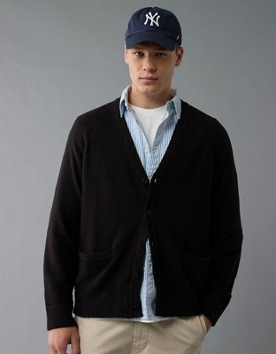 AE Boucle Long-Sleeve Button-Up Cardigan