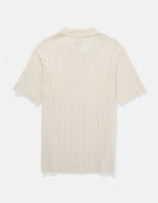 AE Weekend Textured Sweater Polo Shirt