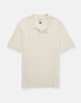 AE Weekend Textured Sweater Polo Shirt