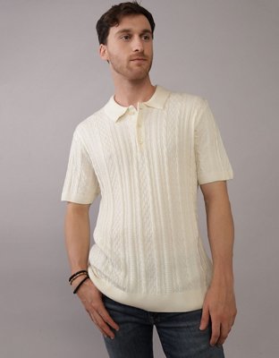 AE Weekend Textured Sweater Polo Shirt