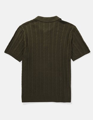 AE Weekend Textured Sweater Polo Shirt