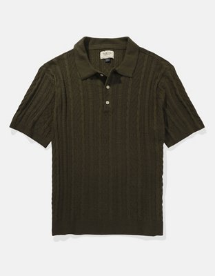 AE Weekend Textured Sweater Polo Shirt