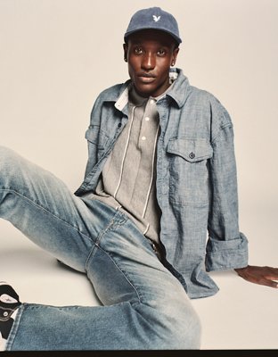 Мужские свитеры American Eagle AE Striped Sweater Polo Shirt — фото 6