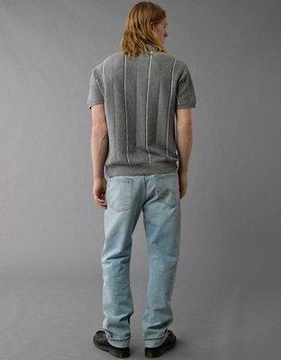 AE Weekend Striped Sweater Polo Shirt