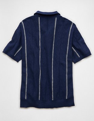 AE Striped Sweater Polo Shirt