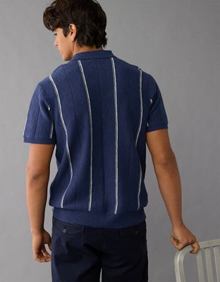 AE Striped Sweater Polo Shirt