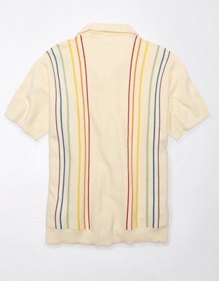 AE Camisa Polo del Orgullo Tejida con Botones de Fin de Semana