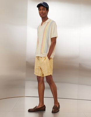 AE Camisa Polo del Orgullo Tejida con Botones de Fin de Semana