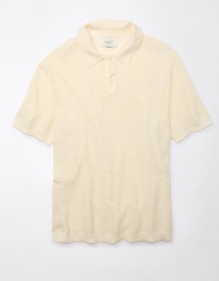 AE Waffle Sweater Polo Shirt