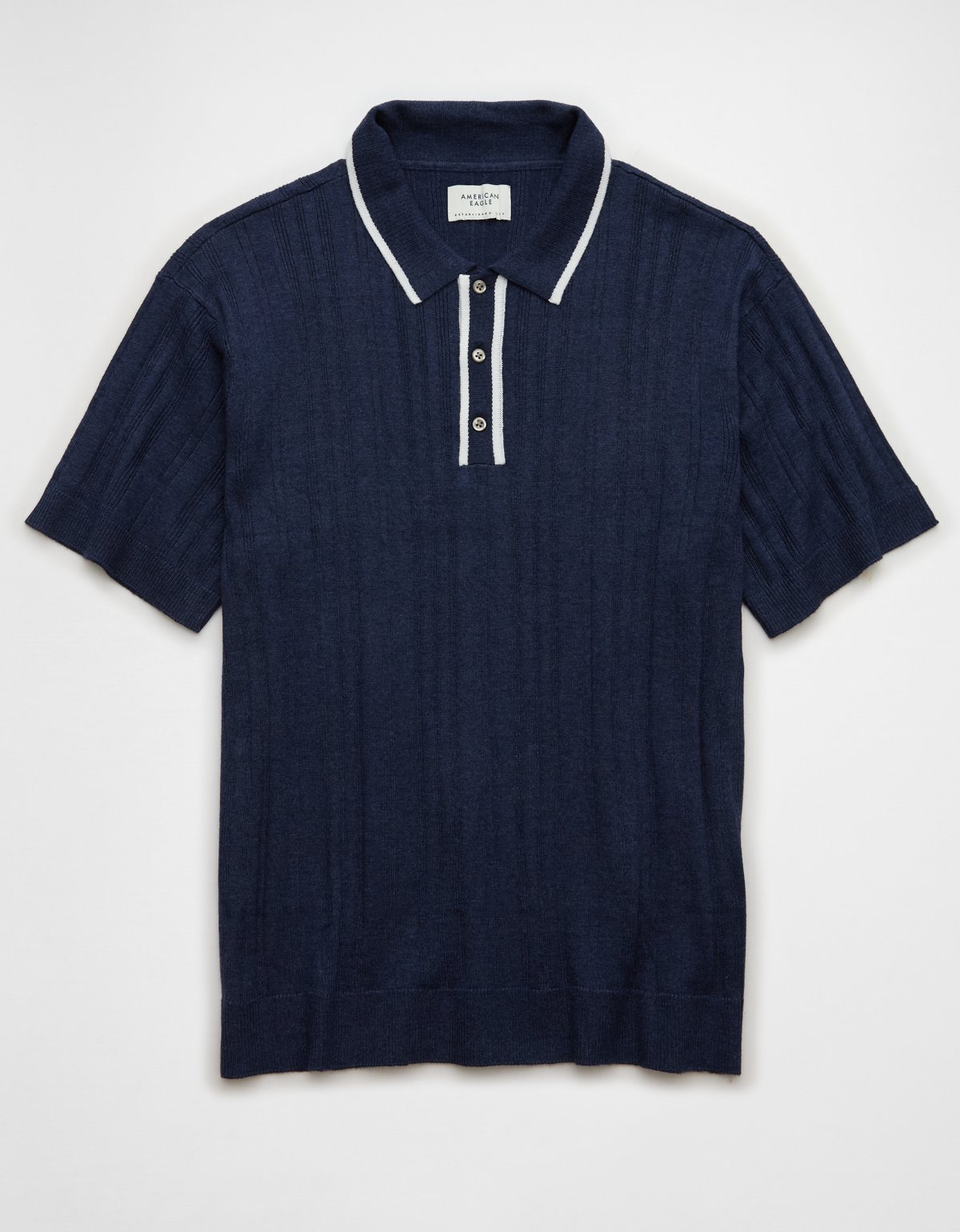 AE Weekend Tipped Sweater Polo Shirt - image 3