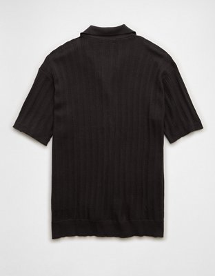 AE Weekend Button-Up Sweater Polo Shirt