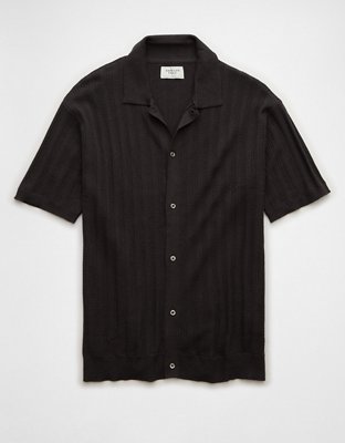 AE Weekend Button-Up Sweater Polo Shirt