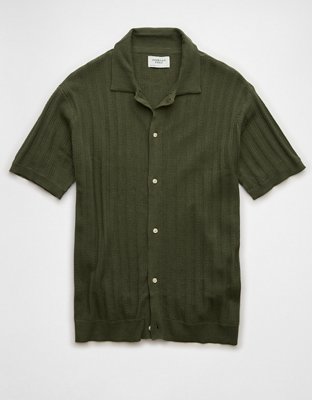 AE Weekend Button-Up Sweater Polo Shirt