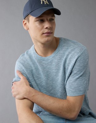 T-shirt en tricot de mélange lin AE