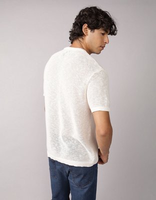 AE Linen-Blend Sweater T-Shirt