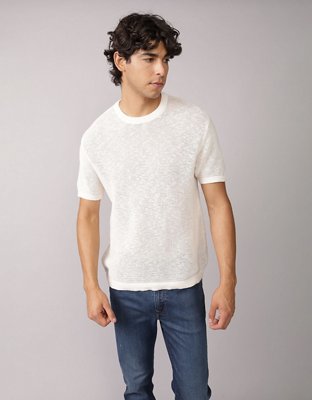 AE Linen-Blend Sweater T-Shirt