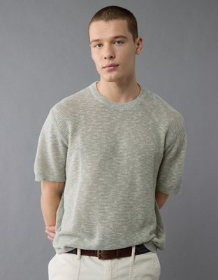 AE Linen-Blend Sweater T-Shirt
