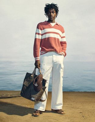 AE Chest Stripe Rugby Sweater