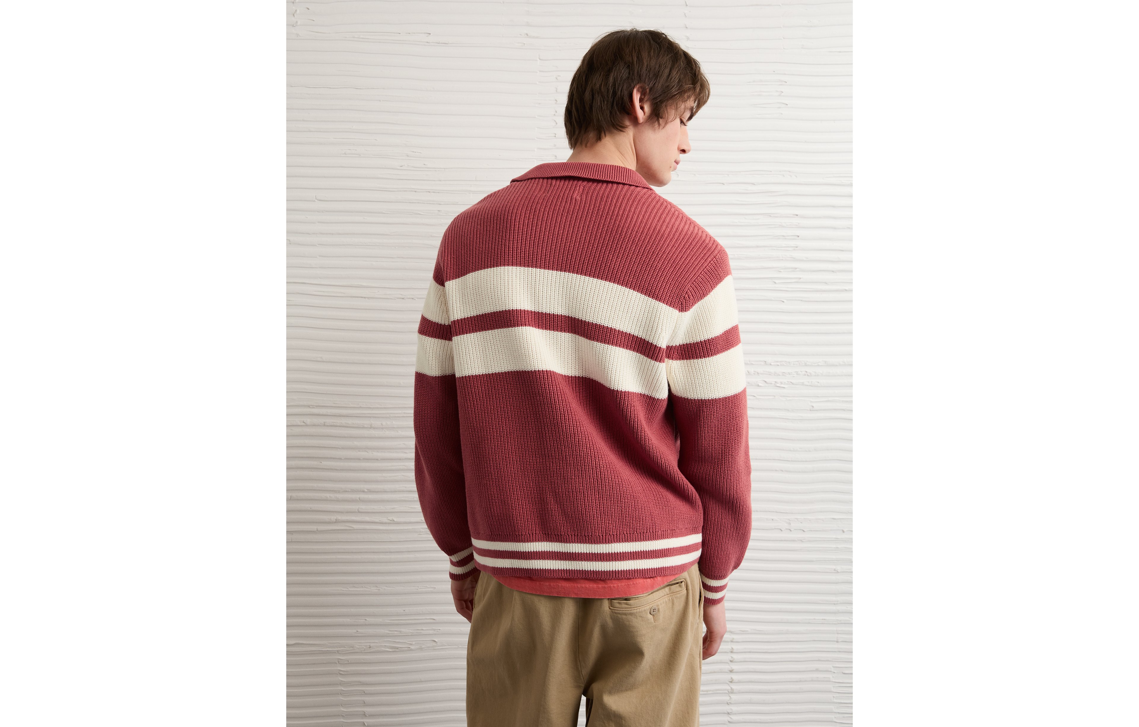 AE Chest Stripe Rugby Sweater