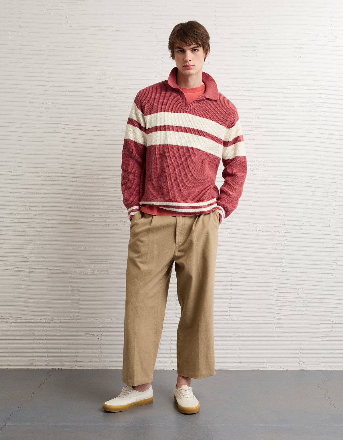 AE Chest Stripe Rugby Sweater - image 2
