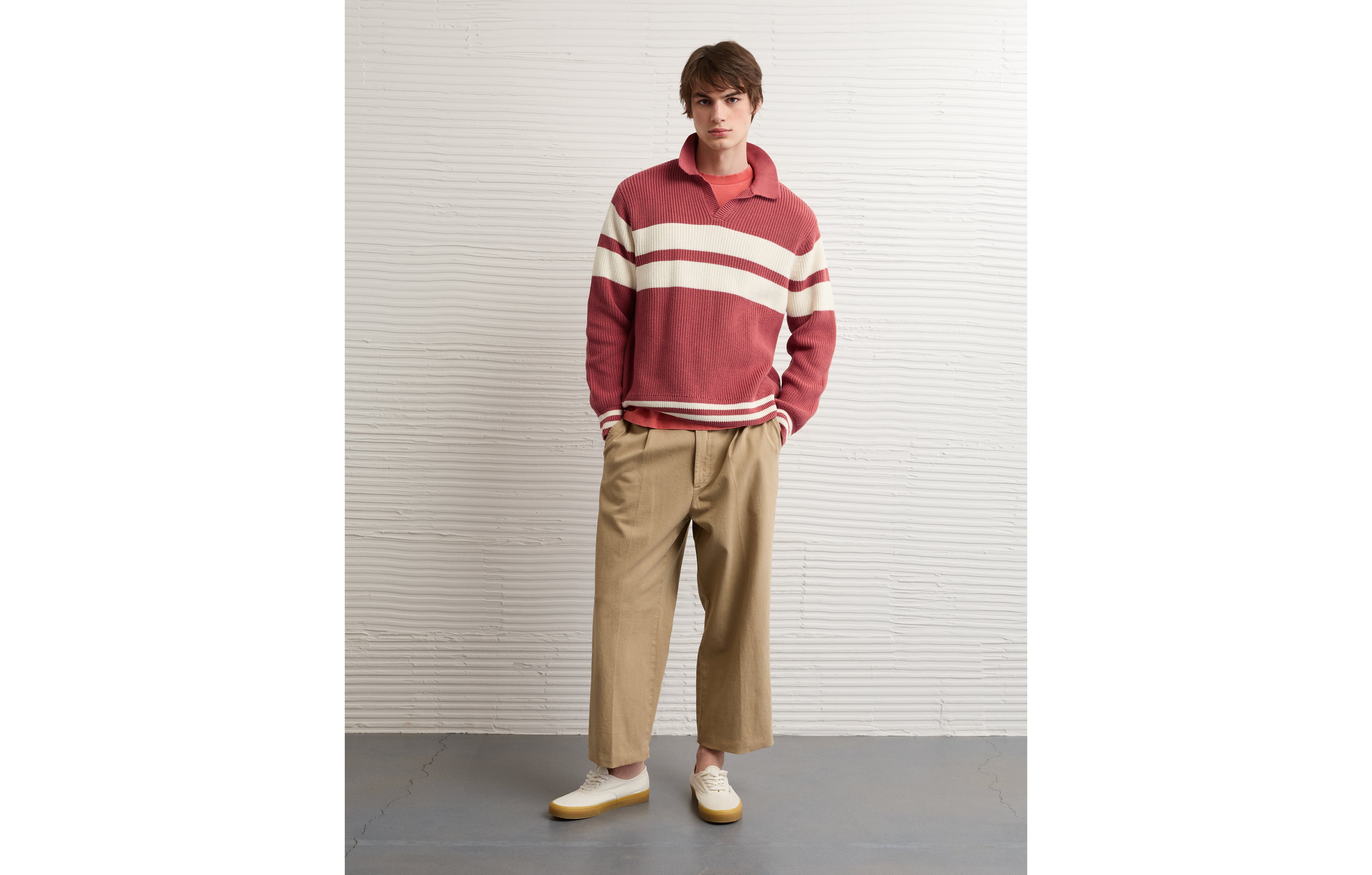 AE Chest Stripe Rugby Sweater