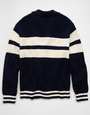 AE Chest Stripe Rugby Sweater | American Eagle