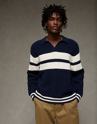 AE Chest Stripe Rugby Sweater