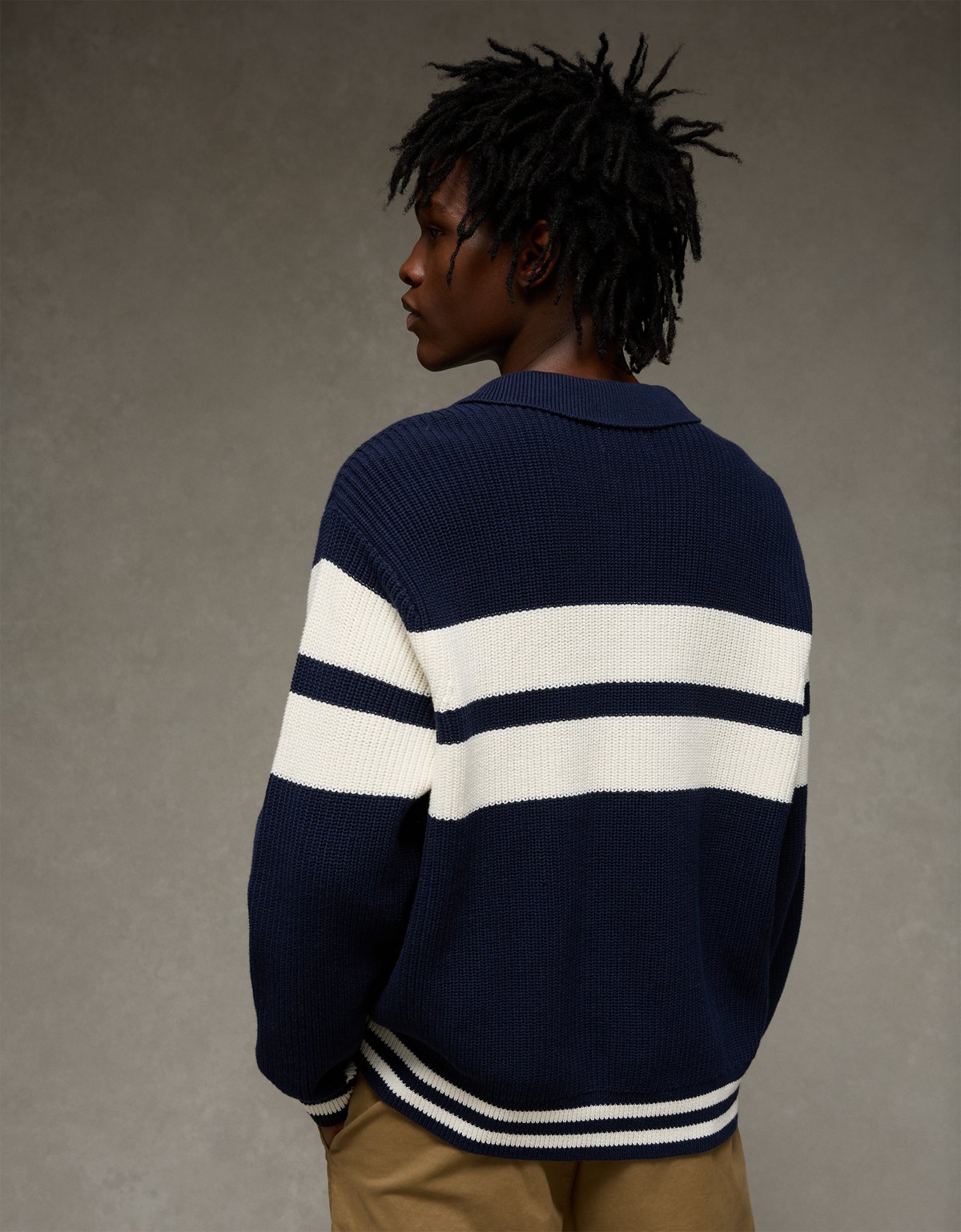 AE Chest Stripe Rugby Sweater - image 2