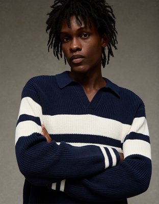 AE Chest Stripe Rugby Sweater