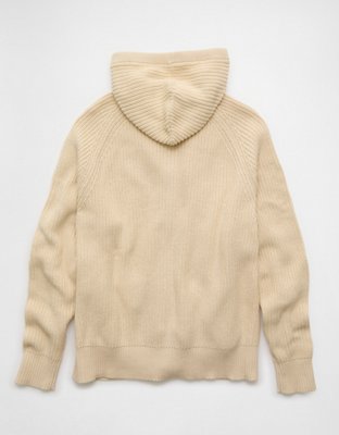 AE Zip-Up Shaker Stitch Sweater Hoodie | American Eagle