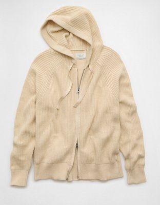 AE Zip-Up Shaker Stitch Sweater Hoodie