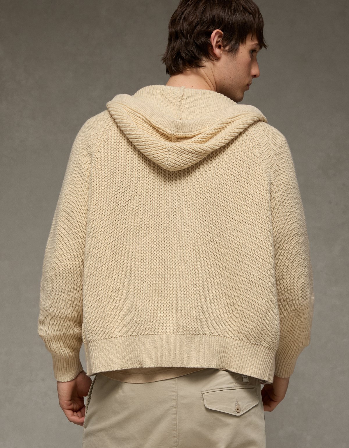 AE Zip-Up Shaker Stitch Sweater Hoodie - image 2