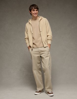 AE Zip-Up Shaker Stitch Sweater Hoodie