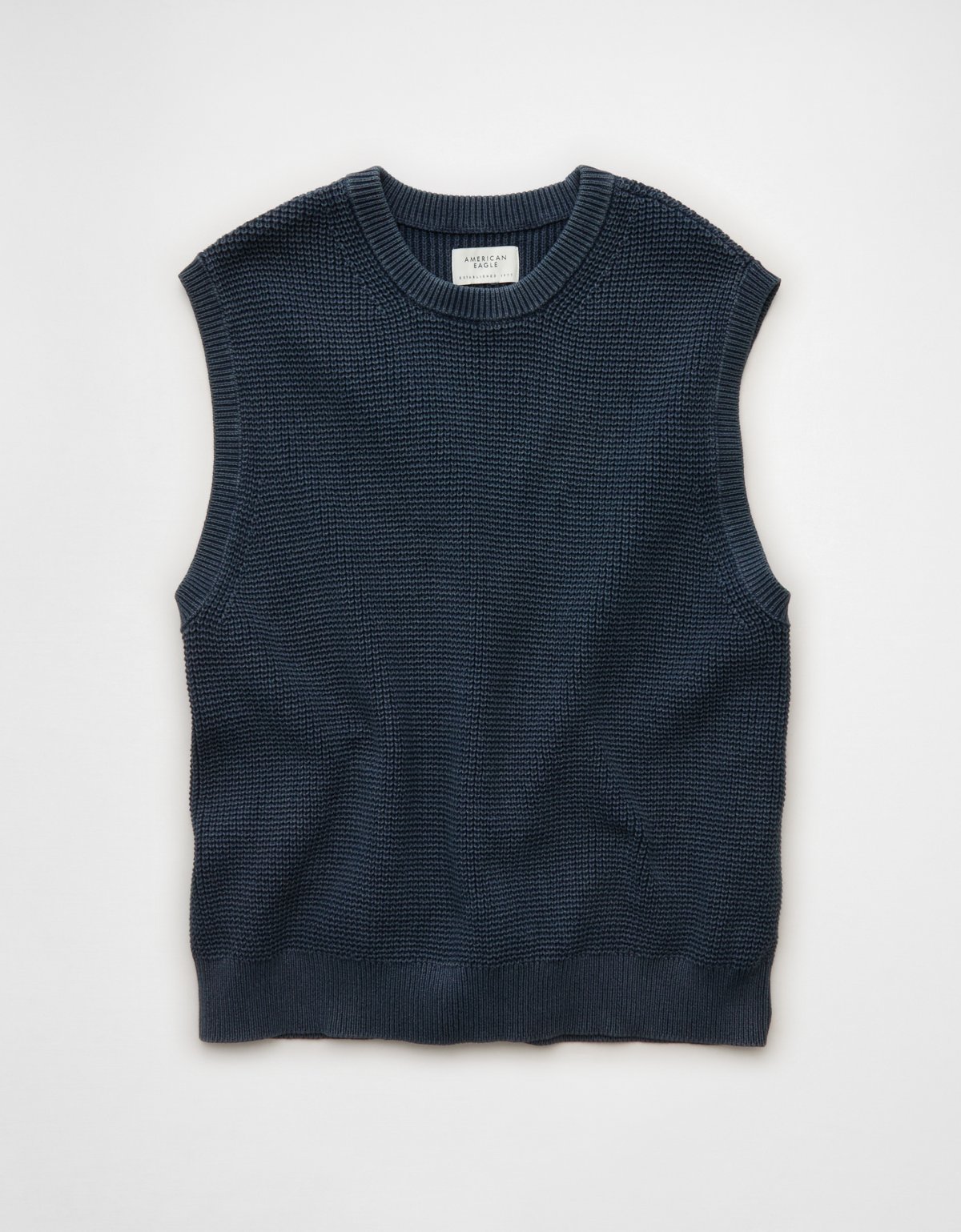 AE Garment-Washed Shaker Stitch Sweater Vest - image 4